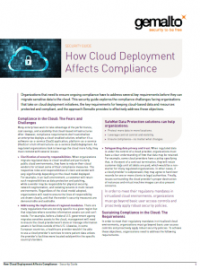 Gemalto Cloud Deployment Mti